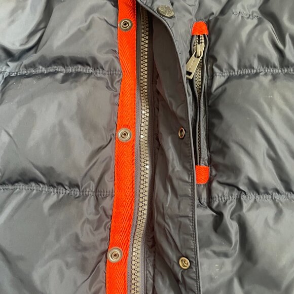 Orvis Classic Collection Women's Navy Blue Down Puffer Vest Orange Accents XL - Picture 5 of 9